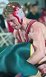 Garrett Cummings is one of five NC State wrestlers still alive at the Southern Scuffle in Greensboro.
