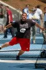 Mitchell Pope won the shot put Saturday at the Charlotte 49er Classic with a NCAA Regional qualifying mark