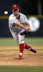 Joey Devine pitched well for the Wolfpack on Sunday but took a 5-4 loss on an unearned run in the 12th inning.