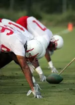 Today was the first day the players went full pads.