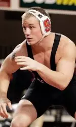 Rick Brownlee battled hard to open the bout, but lost 13-8 to Navy's Matt Stolpinski at 174 pounds as NC State fell to the Middies 38-0.