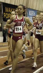 Jemissa Hess took eighth place in the 3K at the NCAA Championships to earn All-American honors