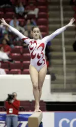 Leigha Hancock came away with three top-five finishes at the EAGL Championships, including winning vault.