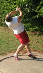 Mitchell Pope regionally qualified in the shot put and the hammer throw at the Raleigh Relays