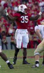 Sophomore Terrell Manning ranks third on the team in tackles, behind fellow linebackers Nate Irving and Audie Cole.