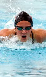 Kopenitz was one of four swimmers to open the season with dual wins Satruday.