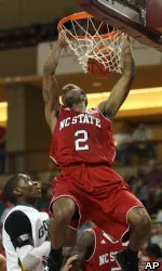 Lorenzo Brown dunks the ball during the second half.
