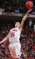 Sophomore Scott Wood had a team-high 16 points for NC State.