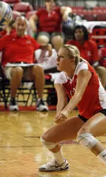 Senior Kelly Wood is second all-time in career digs
