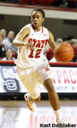 Krystal Barrett scored 16 points for the Pack