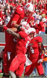 T.J. Graham celebrates his TD against North Carolina