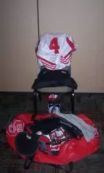 Tobais Palmer's locker for the week.