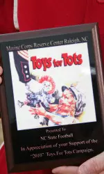 Toys for Tots plaque