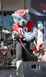 The Fan Zone is located on the front lawn of the RBC Center.