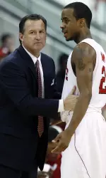 Head coach Mark Gottfried and sophomore Lorenzo Brown.