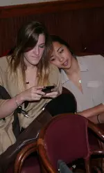 Senior co-captains Megan Cyr and Alexa Micek, after the Wolfpack earned the second NCAA invitation in school history.