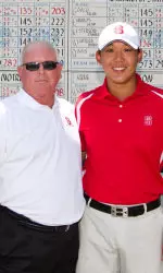 Albin Choi with head coach Richard Sykes
