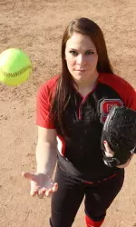 Sophomore pitcher Emily Weiman