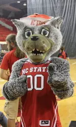 Mr. Wuf was in attendance Wednesday night