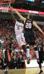 Desmond Lee is averaging 15.0 points per game for NC State.