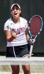 Nicole Martinez won her match on Saturday