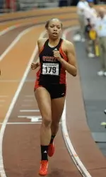 In her last event, Alexis Perry came in fourth in the high jump, second in the long jump and 15th in the 60m dash.