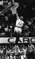 Spud Webb finished this dunk against Hofstra in 1983.