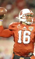 Russell Wilson versus West Virginia in the 2010 Champs Sports Bowl.