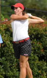Lindsay McGetrick posted five birdies and shot a 70 during the second round of the NCAA Women's Golf Championship.