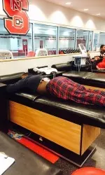 In the training room