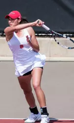 Elisha Hande clinches the match point for the Pack to give the team a 4-2 win over Wake Forest