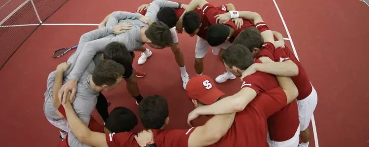 tennis team huddle
