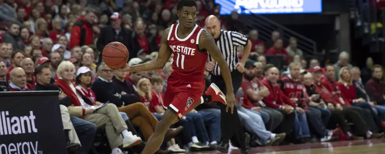 Markell Johnson dribble at Wisconsin