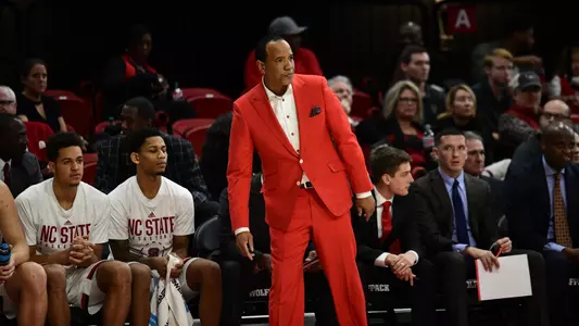 Kevin Keatts red suit
