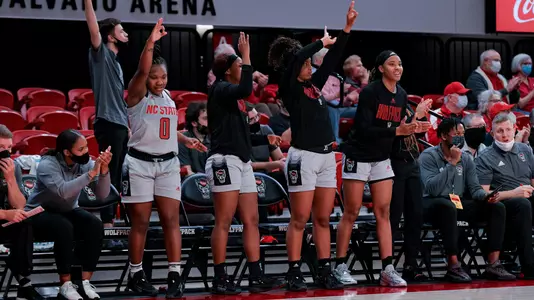 WBB Preseason WNIT Classic Bench Celly 2021