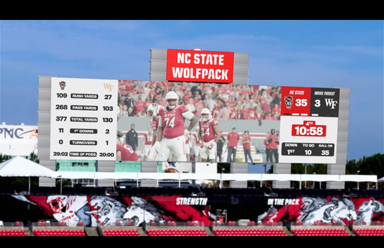 Impact of the New Videoboard at Carter-Finley Stadium