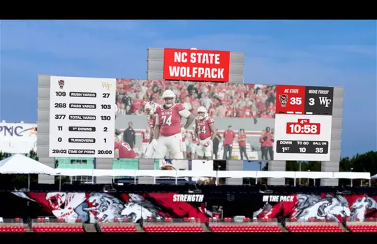 Coming soon! New Videoboard for Carter-Finley Stadium