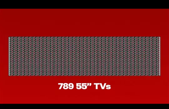 789 55" TVs could fit inside it