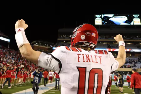 Ben Finley celebrates rivalry win in his first career start