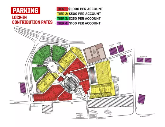 football lock in optional parking map