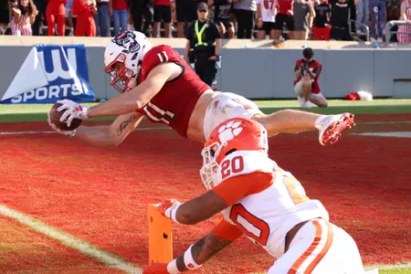 Payton Wilson dives in for his first career touchdown