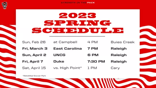 2023 Spring WSOC Schedule