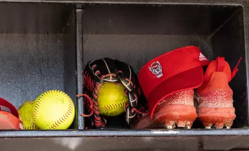 Softball Gear in Slot at field