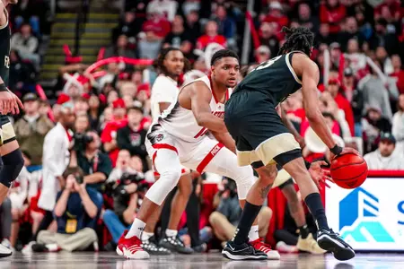 Morsell on defense vs Wake Forest