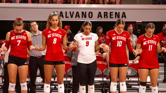 Volleyball during the ACC Unity read pregame
