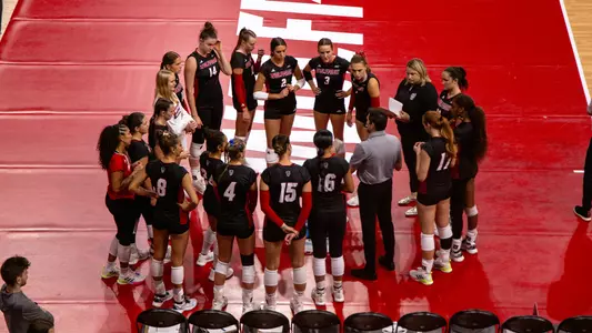 2024 Volleyball Huddle at a timeout