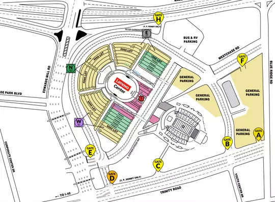 Lenovo Center Parking Map - 2025-26