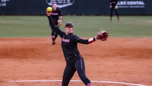 Madison Inscoe pitching vs Elon