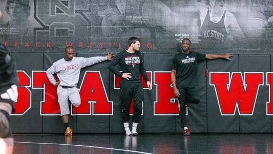 Jamil Kelly, Kevin Jack, Tommy Gantt at practice