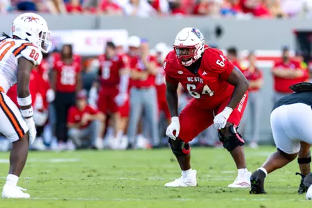 Photos from the second half of the non-conference football game between the Coastal Athletic Association (CAA) Campbell Fighting Camels and the Atlantic Coast Conference (ACC) NC State Wolfpack on October 4th, 2025 at Carter-Finley Stadium in Raleigh, NC. The Wolfpack defeated the Fighting Camels 56:10.